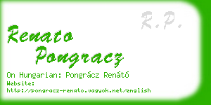 renato pongracz business card